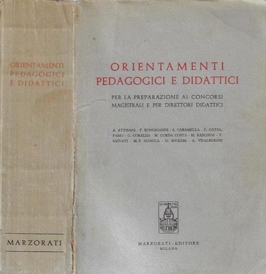 Orientamenti pedagogici e didattici per la preparazione ai concorsi magistrali e per direttori didattici - copertina