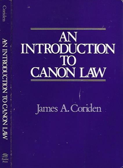An introduction to canon law - copertina