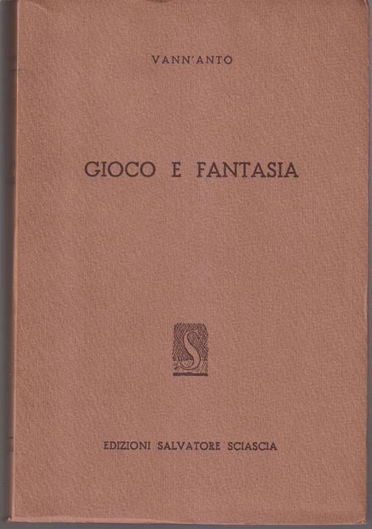 Gioco e fantasia - Vann'Antò - copertina