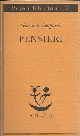 Pensieri - Giacomo Leopardi - copertina