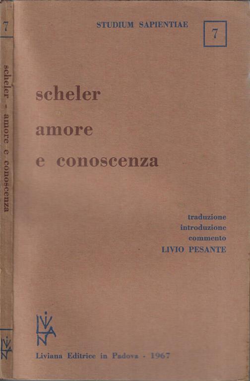 Amore e conoscenza - copertina