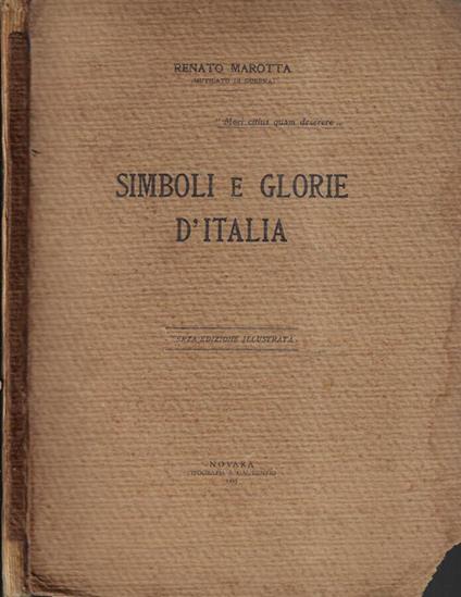 Simboli e glorie d'Italia - Renato Marotta - copertina