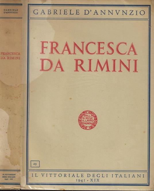 Francesca da Rimini - Gabriele D'Annunzio - copertina