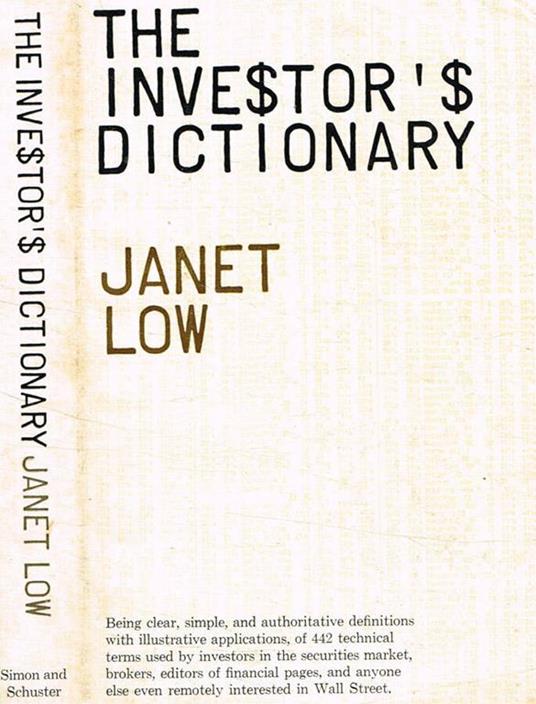 The investor's dictionary - copertina