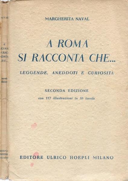 A Roma si racconta che… - Margherita Naval - copertina