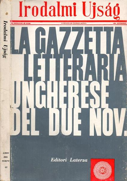 La gazzetta letteraria ungherese del due Novembre - copertina