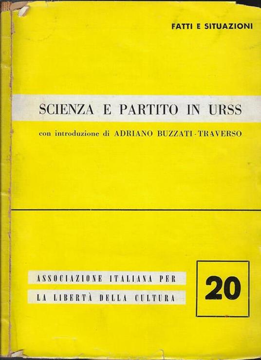 Scienza e partito in URSS - copertina