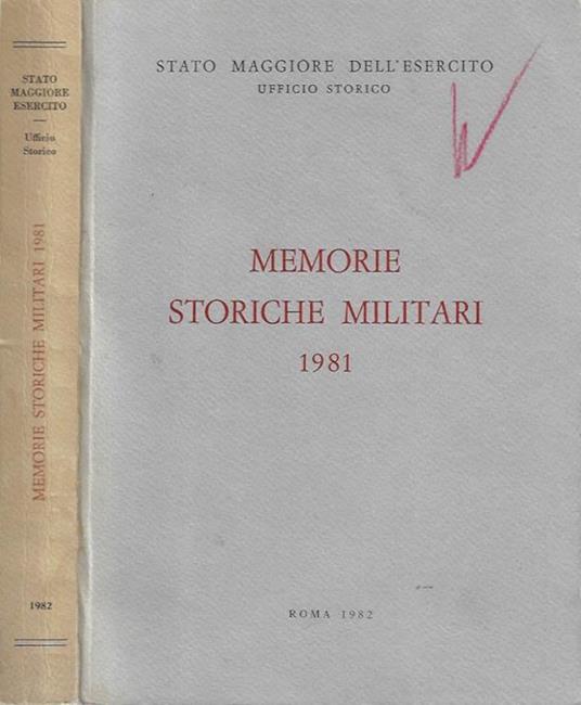 Memorie Storiche Militari 1981 - copertina