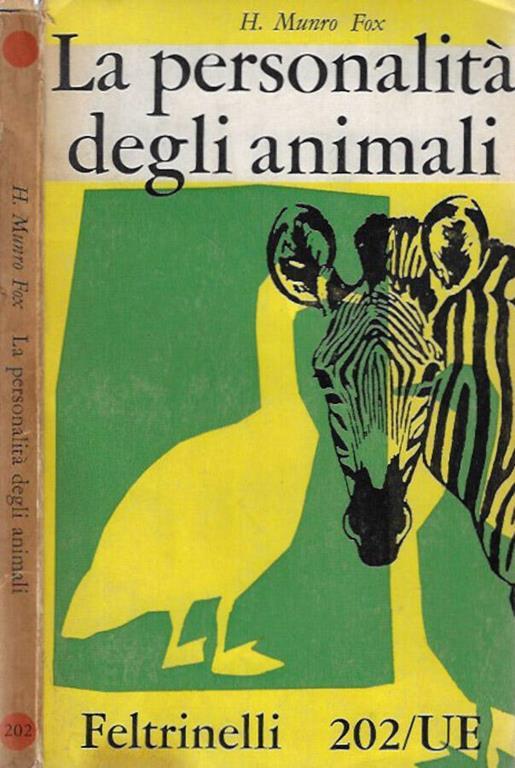 La personalità degli animali - H. Munro Fox - copertina