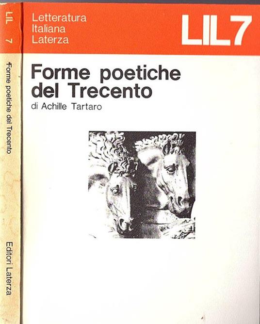 Forme poetiche del Trecento - Achille Tartaro - copertina