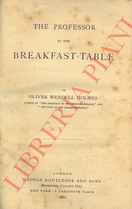 The Professor at the Breakfast-Table - Oliver Wendell Holmes - copertina