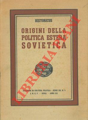 Origini della politica estera sovietica - Historicus - copertina