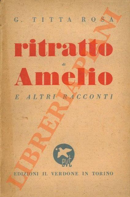 Ritratto di Amelio e altri racconti - copertina