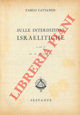 Sulle interdizioni israelitiche - Carlo Cattaneo - copertina