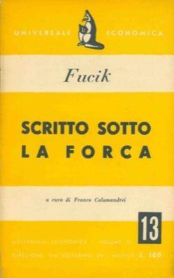 Scritto sotto la forca - Julius Fucik - copertina