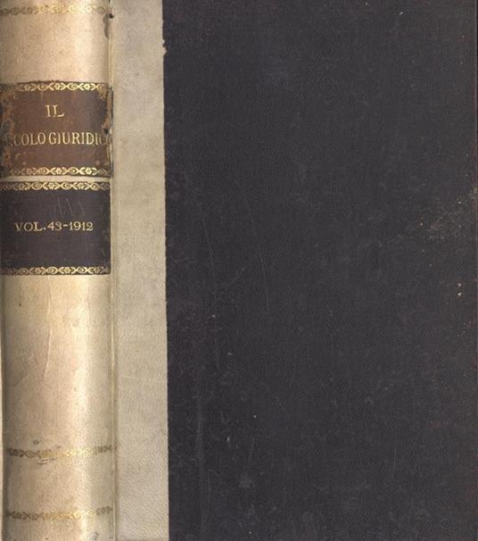 Il circolo giuridico Vol. 43 - 1912 - copertina