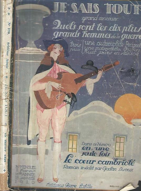 Je sais tout 1920 n. 170 - copertina