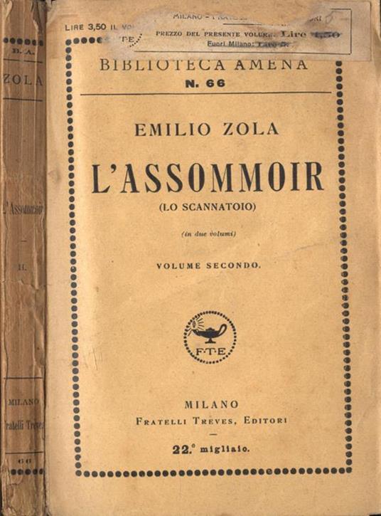 L' assommoir Vol. II. ( Lo scannatoio ) - Émile Zola - copertina