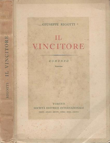 Il Vincitore - Giuseppe Rigotti - copertina