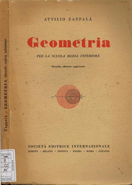 Geometria. per la scuola media inferiore - Attilio Zappalà - copertina