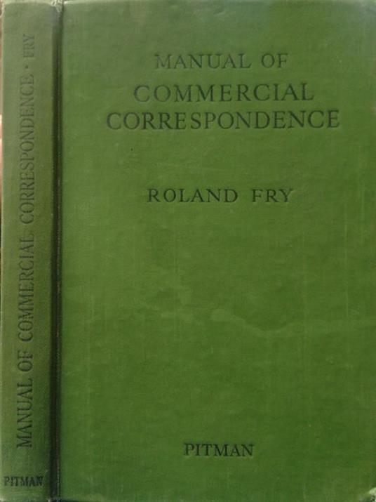 Manual of commercial correspondence - Roland Fry - copertina
