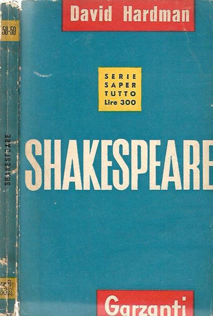 Shakespeare - David Hardman - copertina