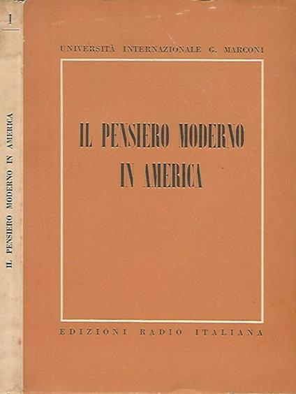 Il pensiero moderno in America - copertina