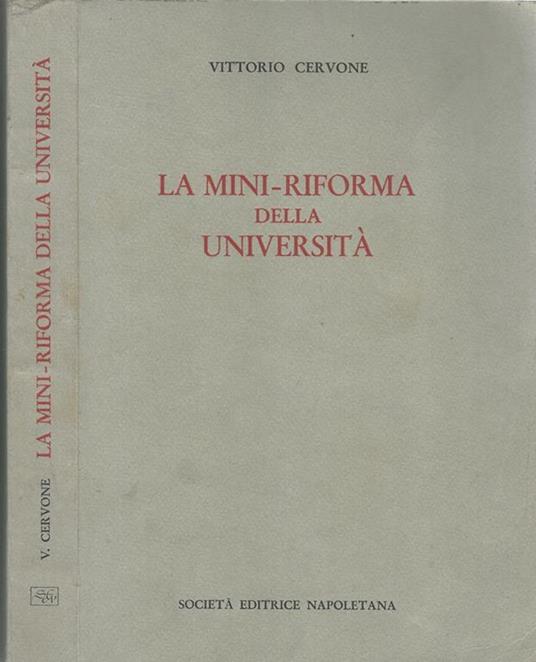 La mini-riforma della Università - Vittorio Cervone - copertina