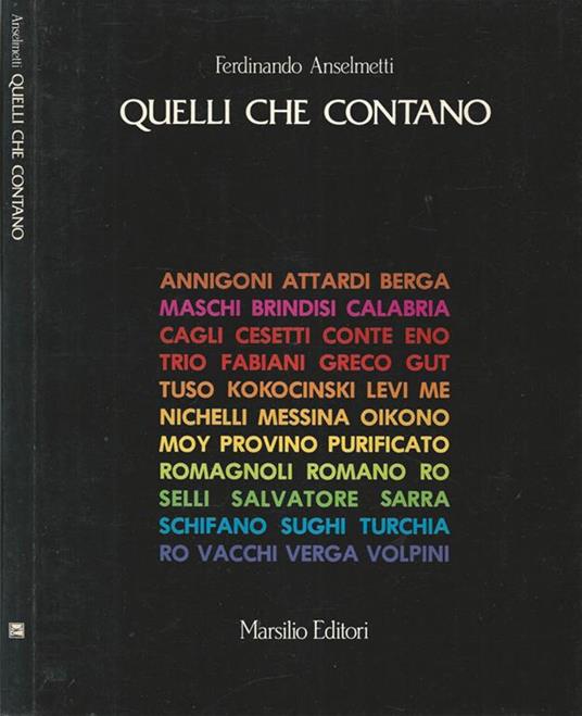 Quelli che contano - Ferdinando Anselmetti - copertina