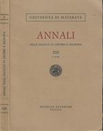 Annali della Facoltà di lettere e filosofia dell'Università di Macerata (1982)