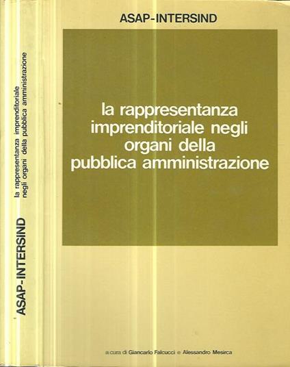 La rappresentazione imprenditoriale negli organi della pubblica amministrazione - Giancarlo Falcucci - copertina