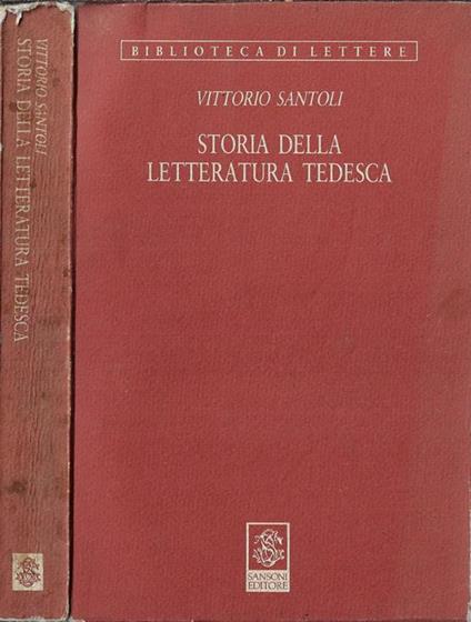 Storia delle letteratura tedesca - Vittorio Santoli - copertina