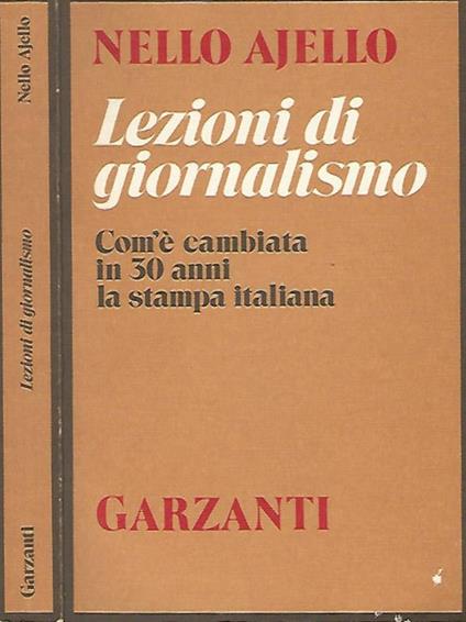 Lezioni di giornalismo - Nello Ajello - copertina