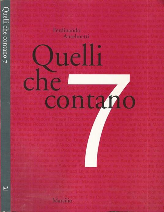 Quelli che contano - Ferdinando Anselmetti - copertina