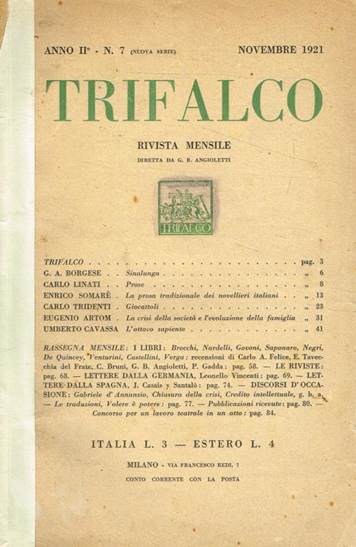 Trifalco. Rivista mensile anno II n.7 n.s - copertina