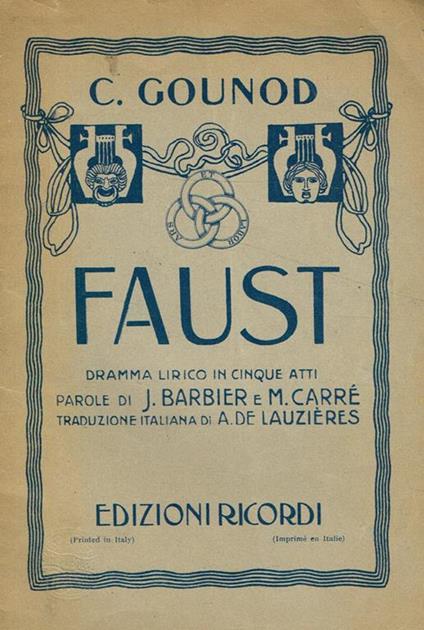 Faust. Dramma lirico in cinque atti - J. Barbier - copertina