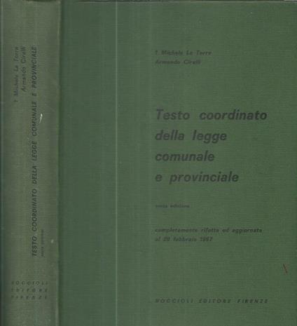 Testo coordinato della legge comunale e provinciale - Michele La Torre - copertina