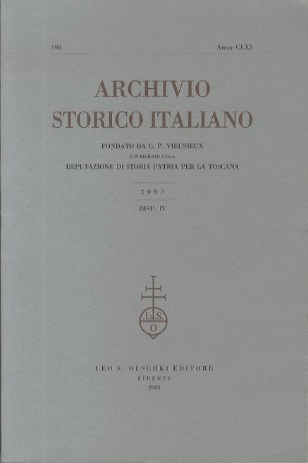 Achivio storico italiano - copertina