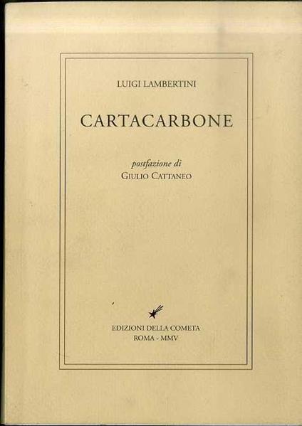 Cartacarbone - Luigi Lambertini - copertina