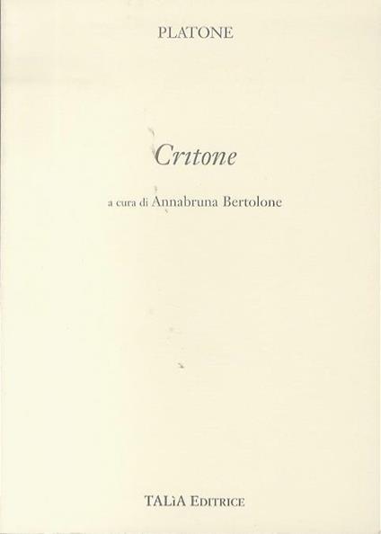 Critone - Platone - copertina