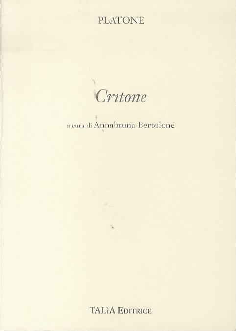 Critone - Platone - copertina