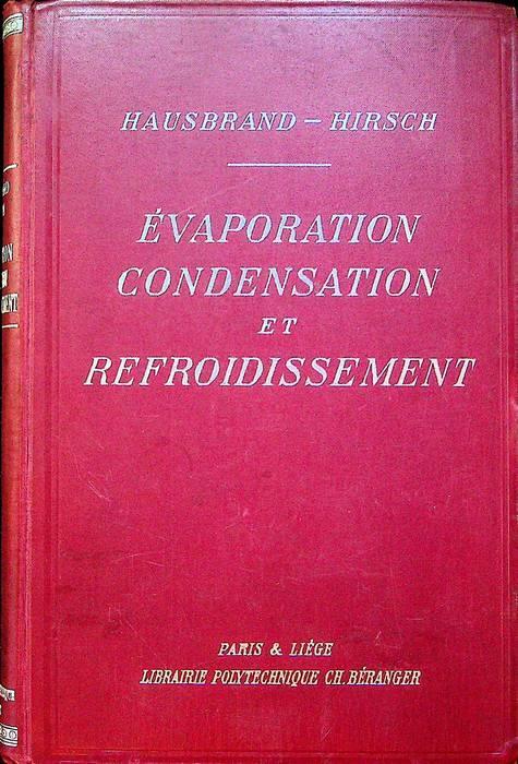 Evaporation, condensation et refroidissement - Eugen Hausbrand - copertina