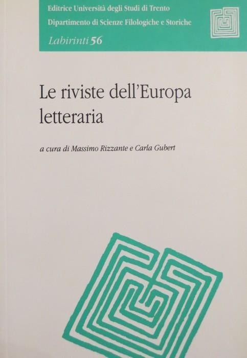 Le riviste dell’Europa letteraria - Carla Gubert - copertina