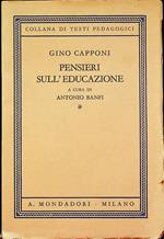 Pensieri sull’educazione. A cura di Antonio Banfi. Collana di testi pedagogici