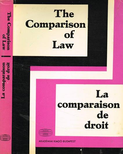 The comparison of law. La comparaison de droit - copertina