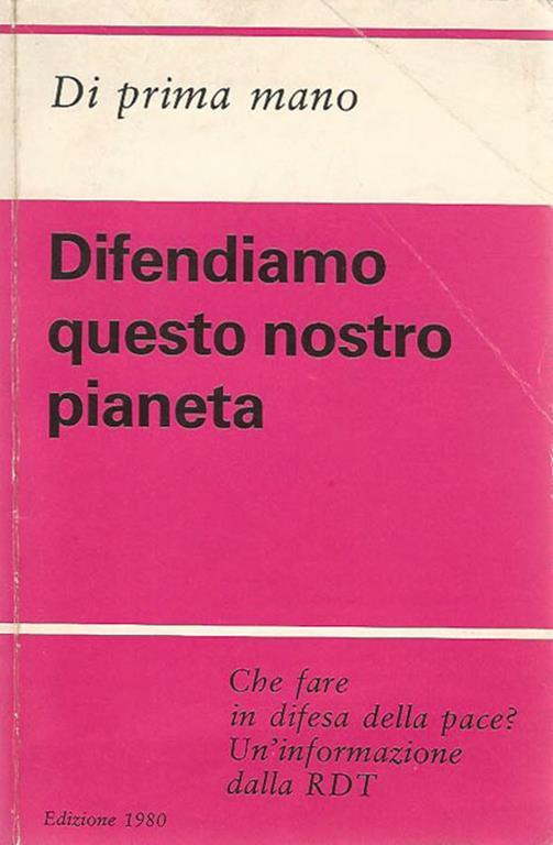 Difendiamo questo nostro pianeta - copertina