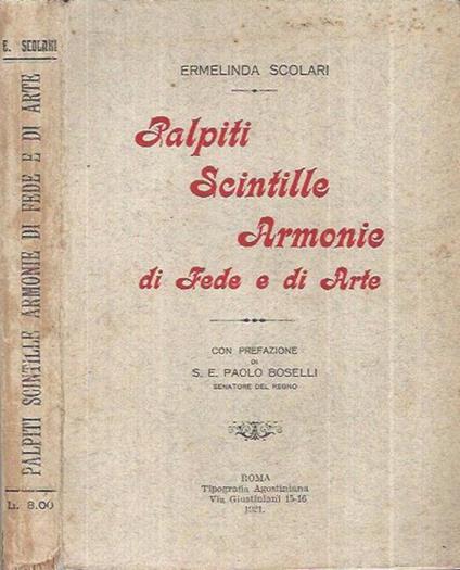 Palpiti, scintille, armonie di Fede e di Arte - copertina