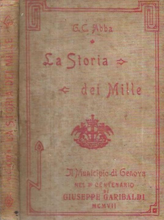 Storie dei Mille - Giuseppe Cesare Abba - copertina