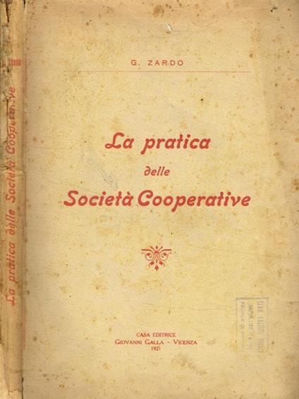 La pratica delle Società Cooperative - Giovanni Guzzardo - copertina