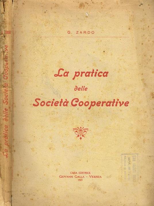 La pratica delle Società Cooperative - Giovanni Guzzardo - copertina